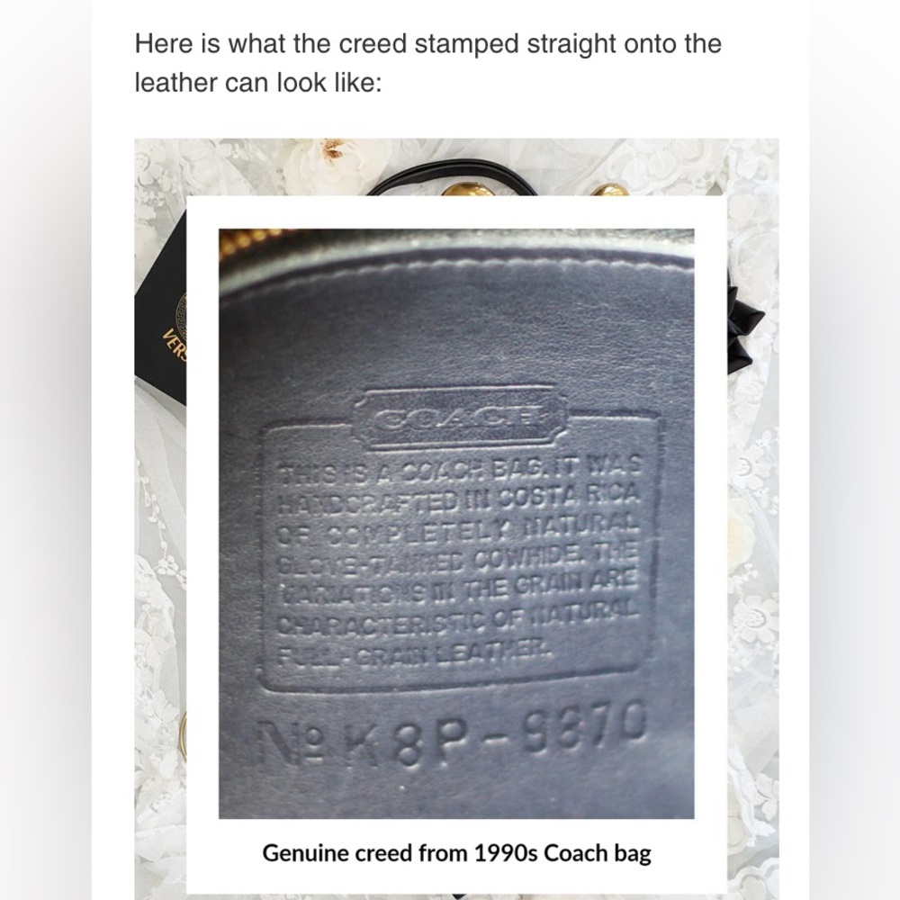 Coach How To Read Your Creed Like this for reference - Picture 8 of 16